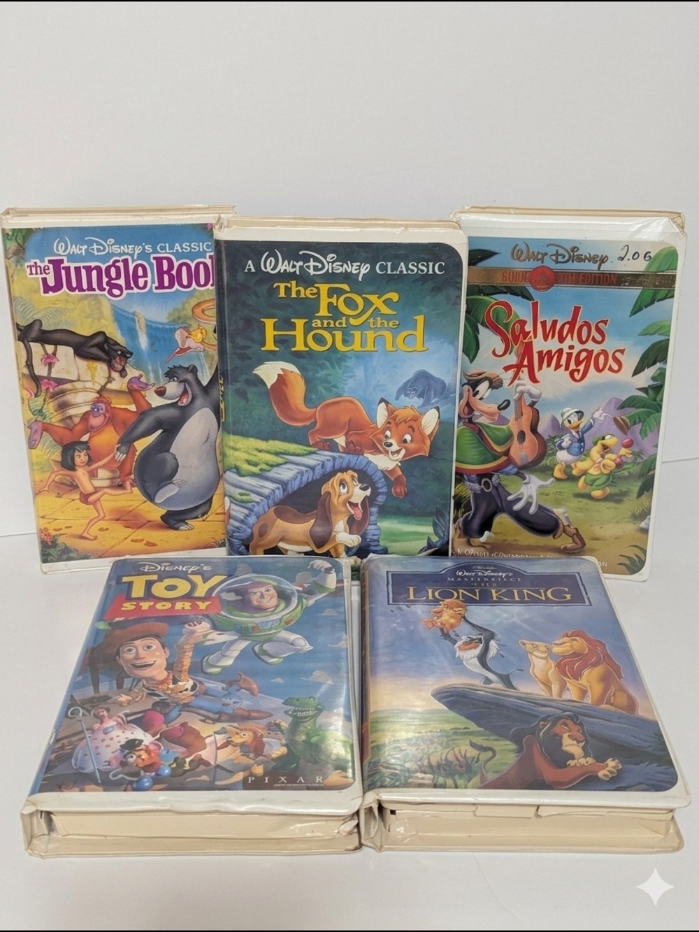 Disney VHS Bundle Lot of 5 Jungle Book Lion King Toy Story Fox & The Hound